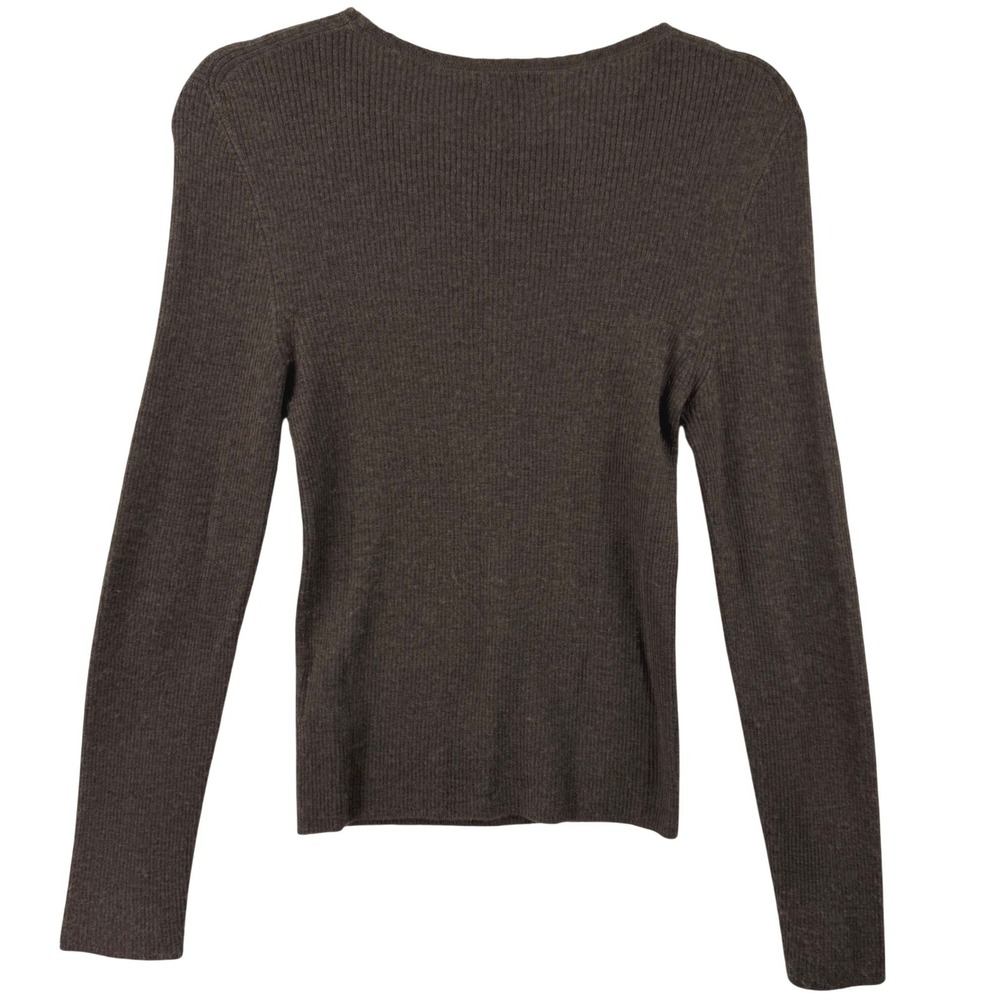 Quince Sweater Womens Small Brown Featherweight Cashmere Ribbed Crewneck Soft - Picture 5 of 14